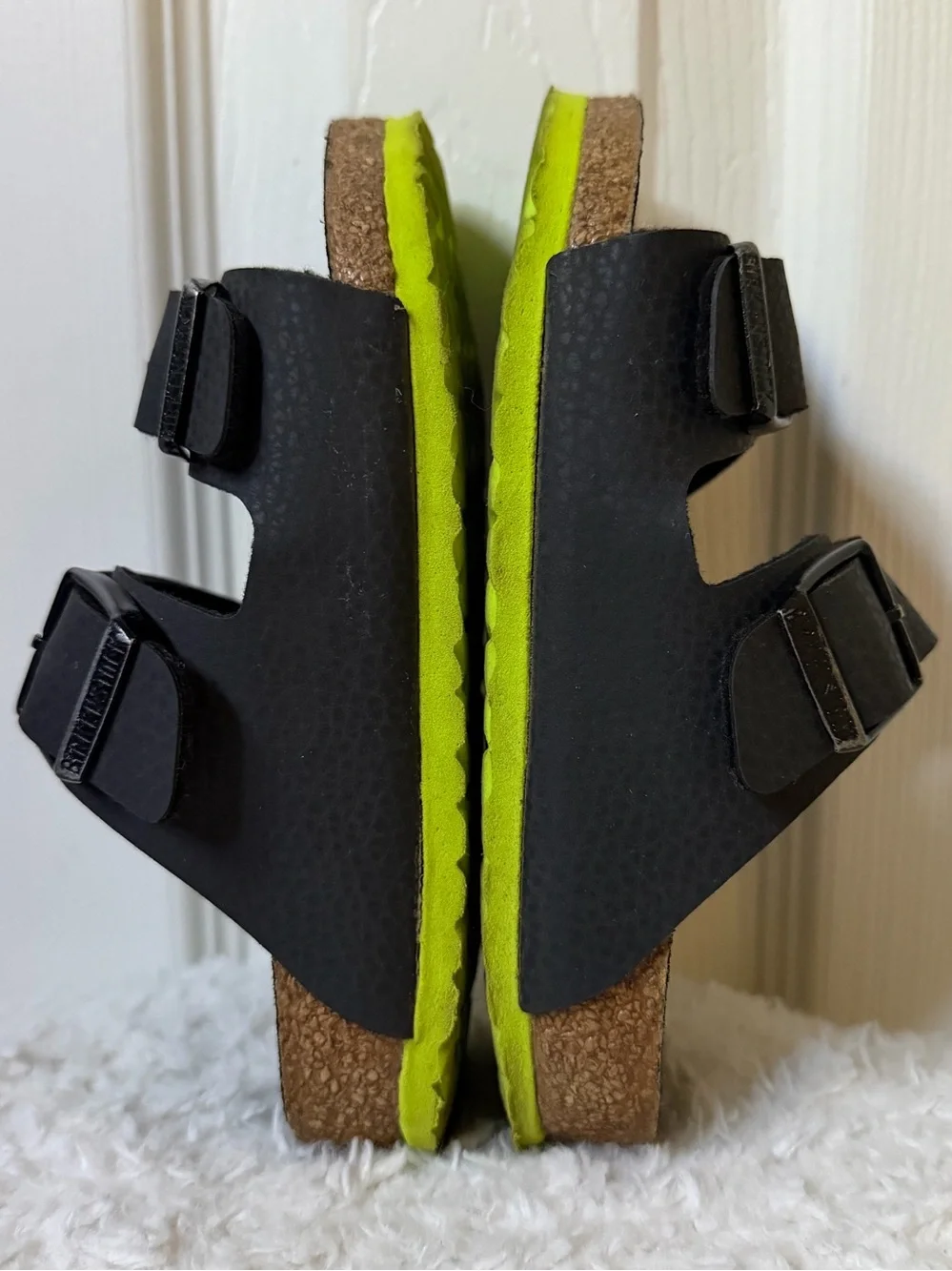 Birkenstock Arizona Kids Desert Soil Black Lime Size 27